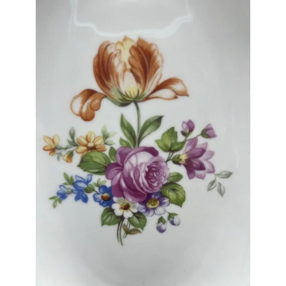 Vintage Reichenbbach Porcelain Oval Serving Dish German Democratic Republic